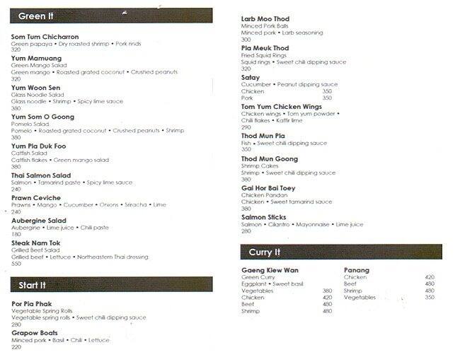 Mango Tree Bistro Menu, Menu for Mango Tree Bistro, Greenbelt, Makati