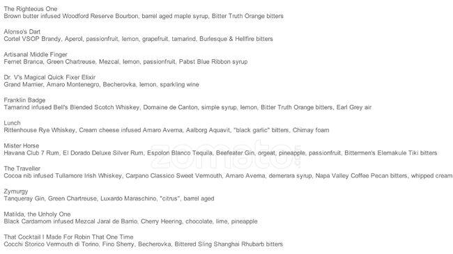 Menu de Linwood Essentials