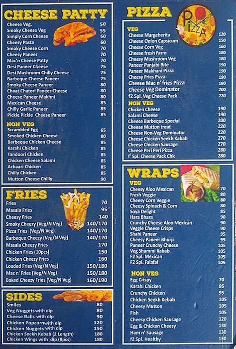 Fun Feast menu