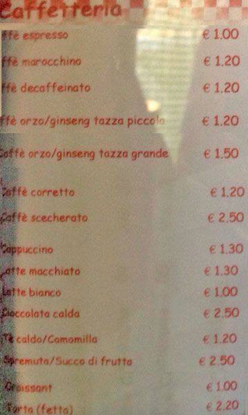 Menu di L'Angolo del Ritrovo 