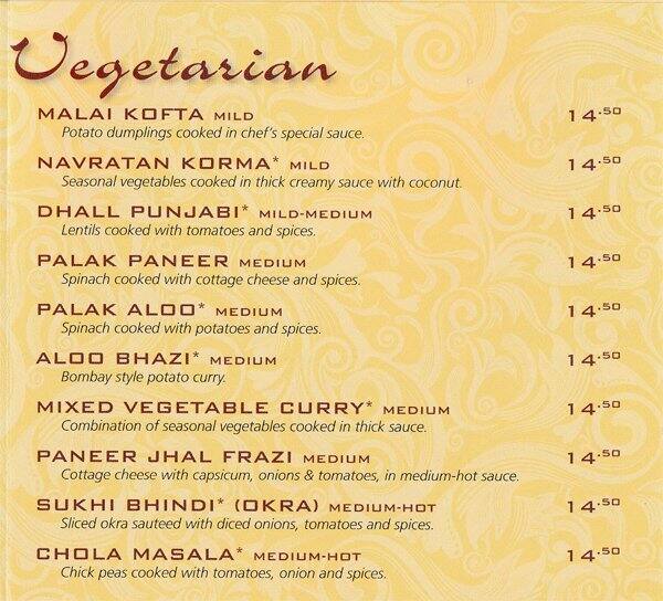 Menu at KOHINOOR Restaurant, Padbury