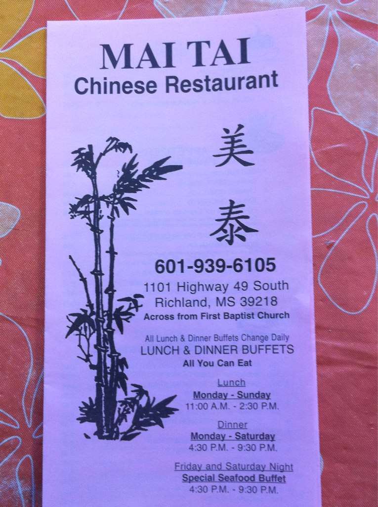 Mai Tai Chinese Restaurant Menu Urbanspoon/Zomato
