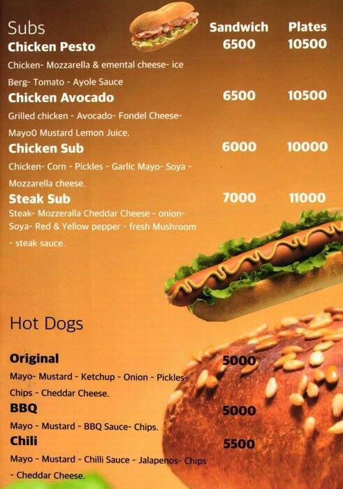 One Taste menu
