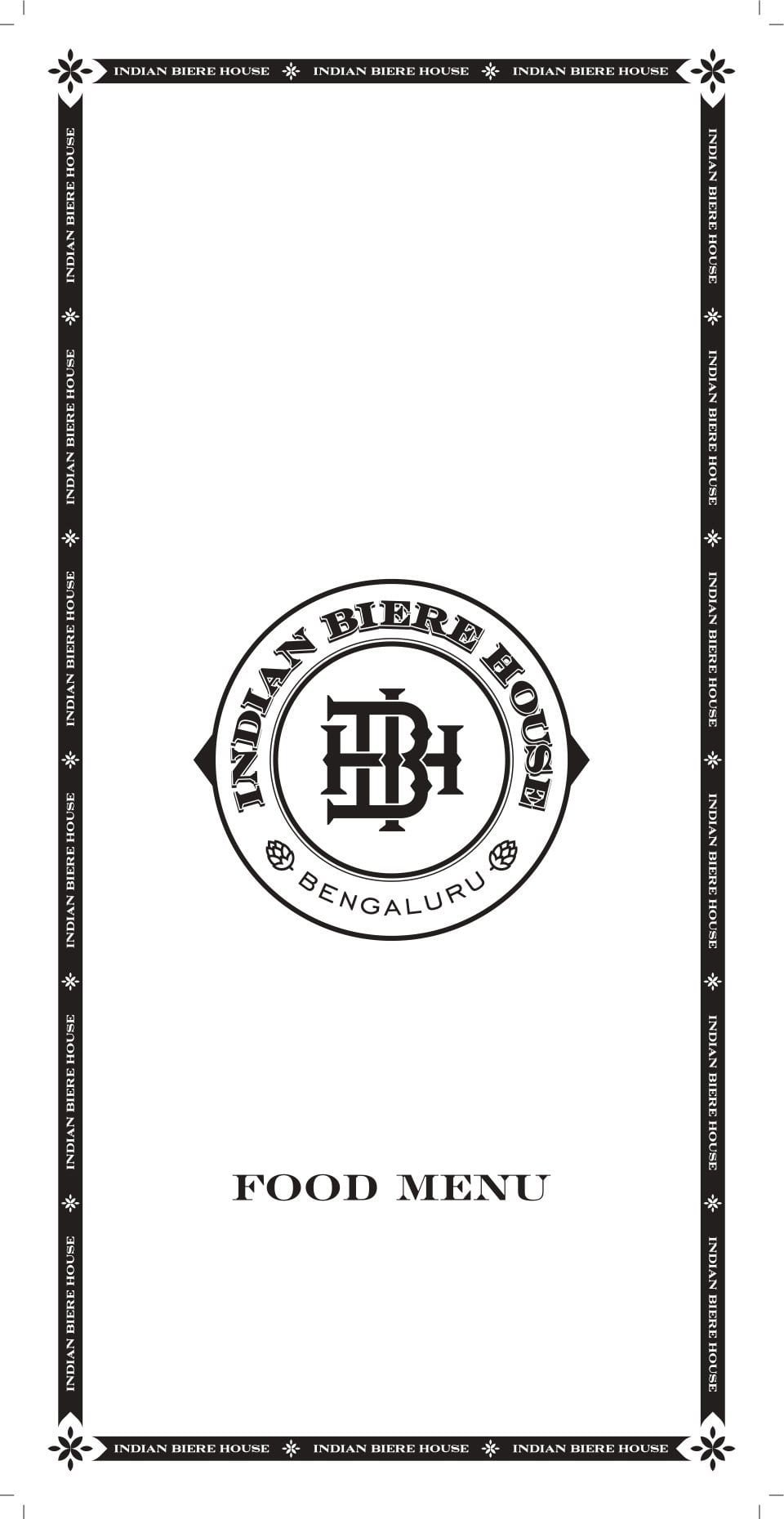 Menu of Indian Biere House, JP Nagar, Bangalore