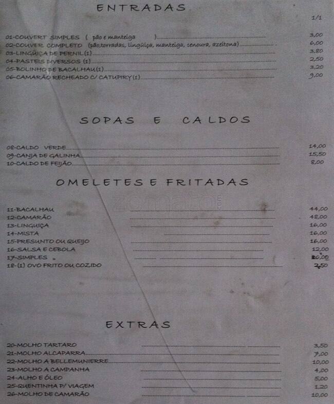 Galeto Castelo cardápio