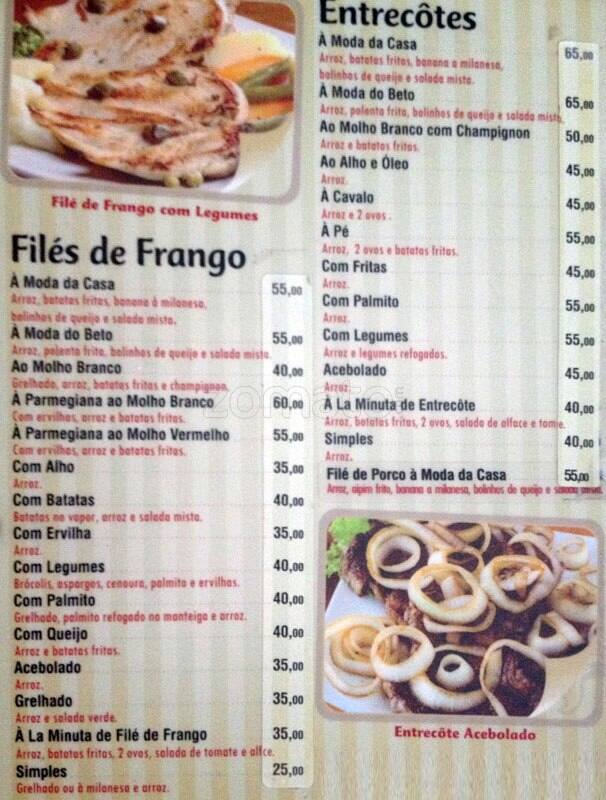 Bar do Beto Menu, Menu de Bar do Beto, Cidade Baixa, Porto Alegre