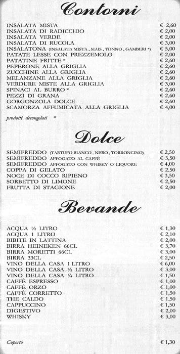Menu di Aurora 