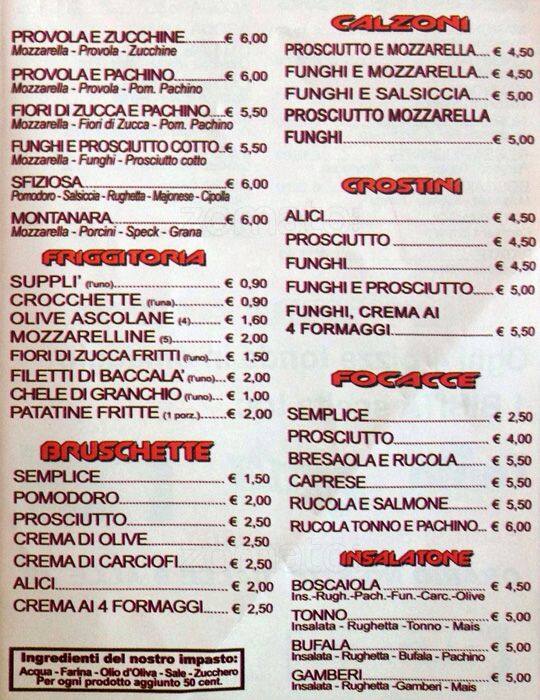 Menu di Pizza Family Di Norelli Stefano 