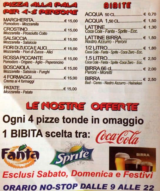 Menu di Pizza Family Di Norelli Stefano 