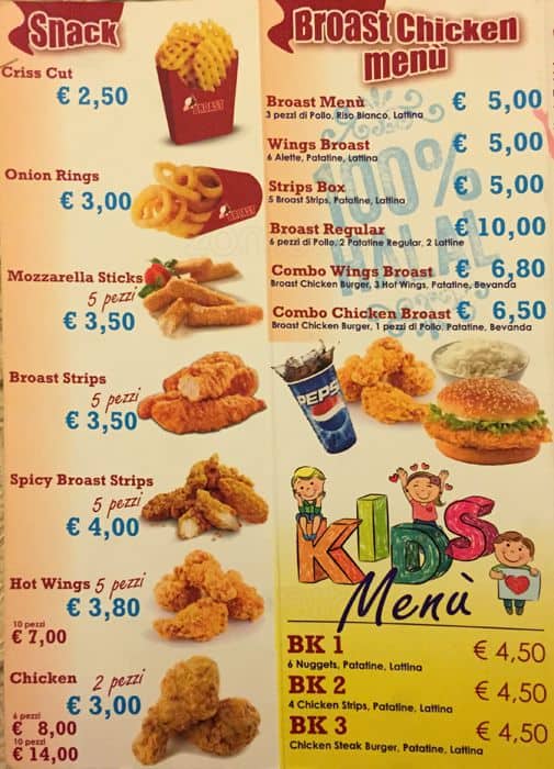 Menu di Broast 