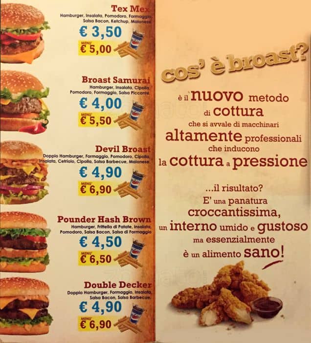 Menu di Broast 