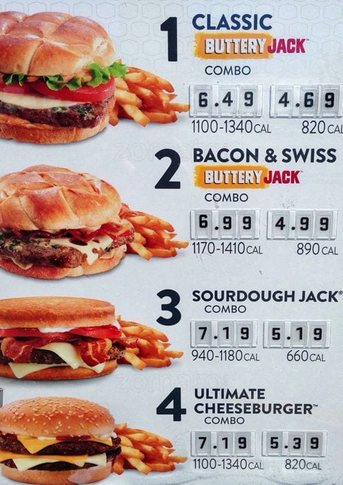 jack in the bix menu