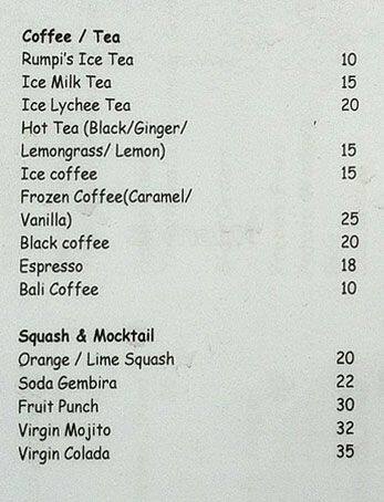 Carta de Warung Rumpi