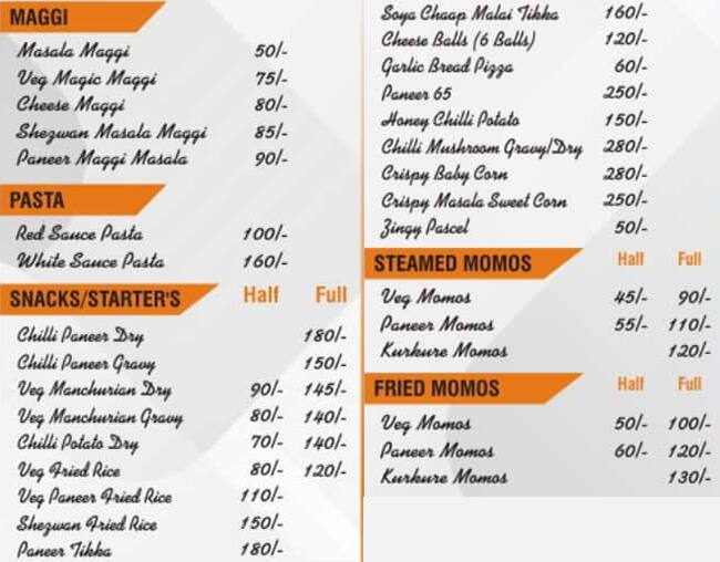 Bhookerz Kitchen & Cafe menu