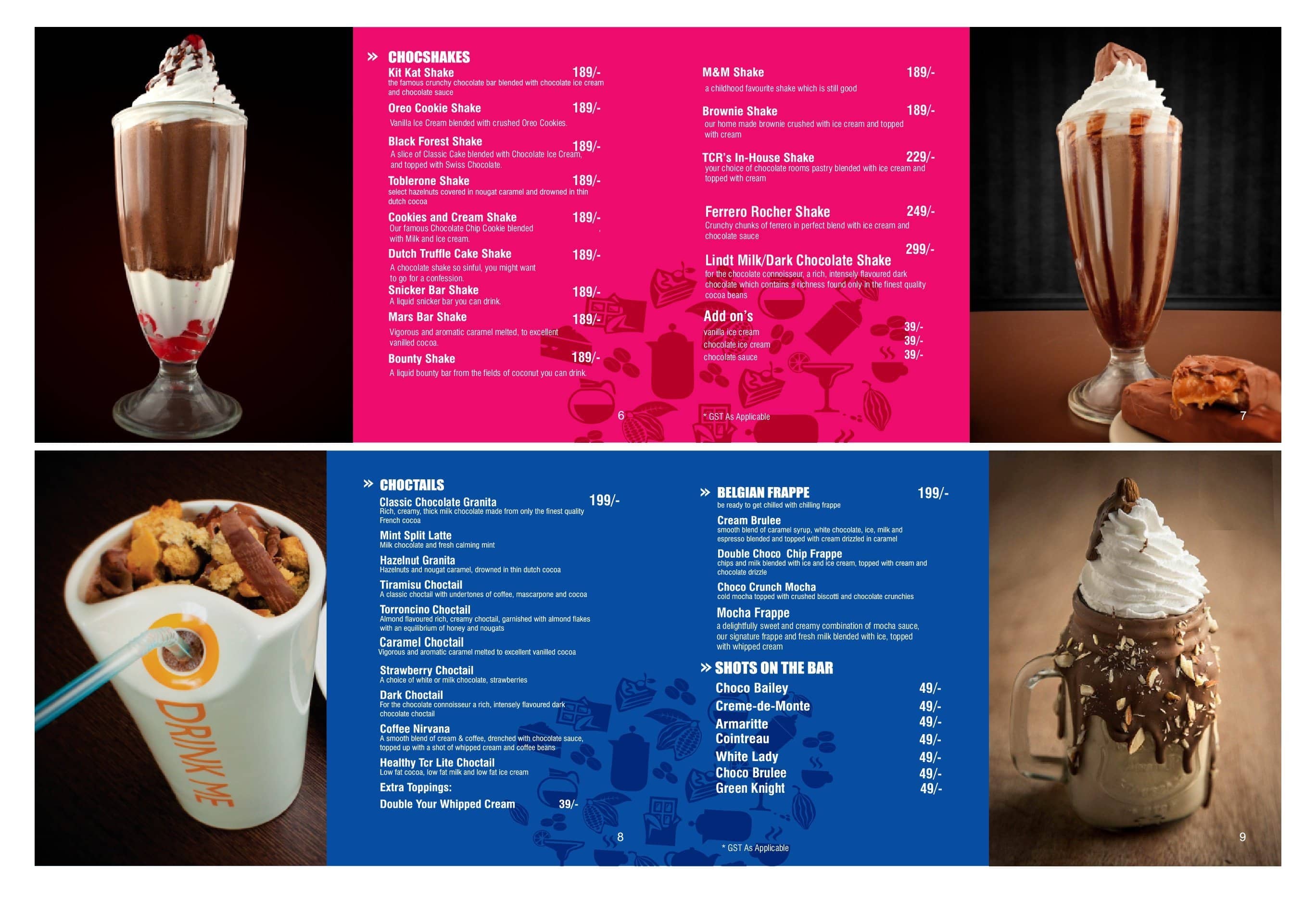 Menu at The Chocolate Room, Mumbai, Shop No.13