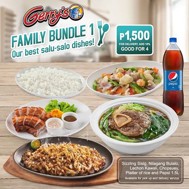 Menu at Gerry's Grill Manila Ocean Park restaurant, Manila