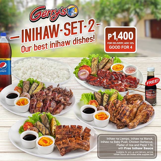 Menu at Gerry's Grill Manila Ocean Park restaurant, Manila