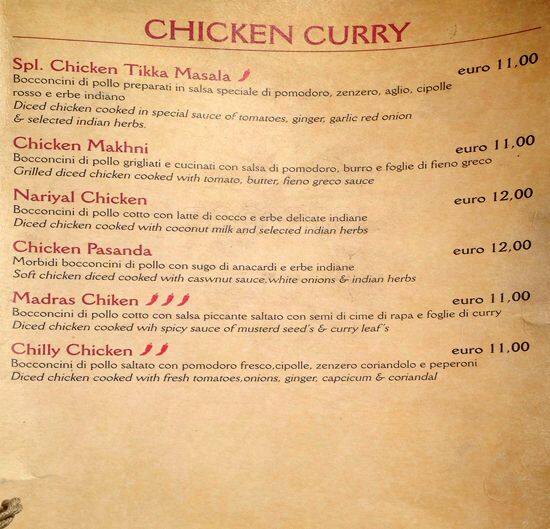 Menu di Garam Masala 