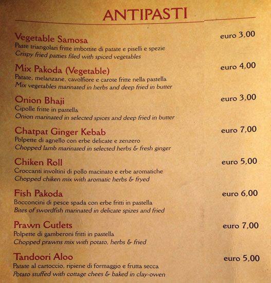 Menu di Garam Masala 