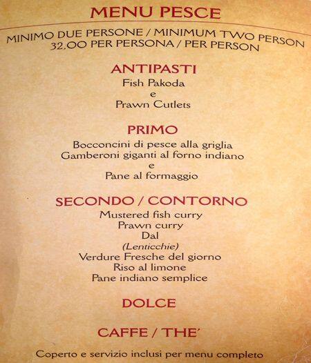 Menu di Garam Masala 