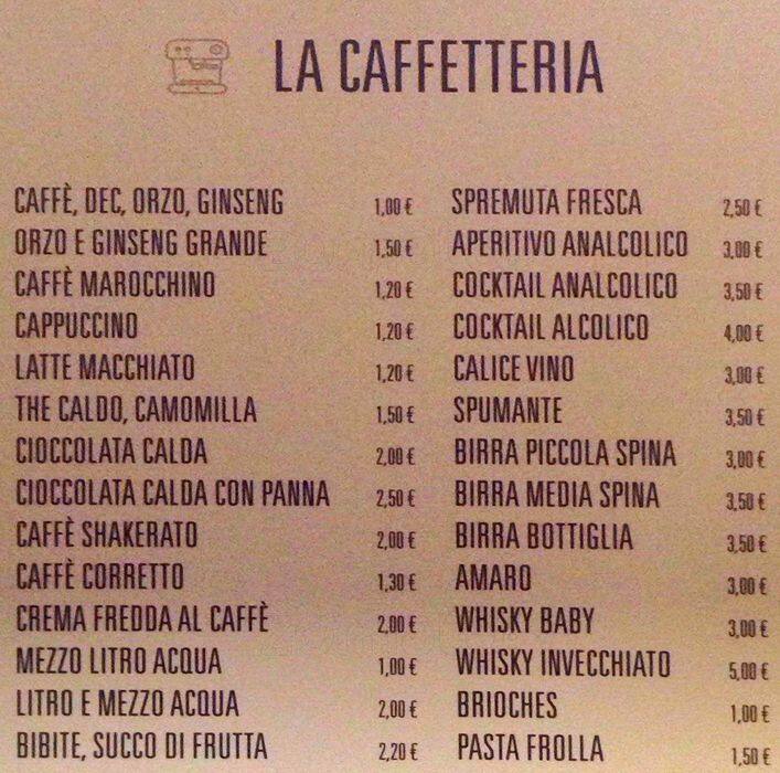 Menu di Coffees 