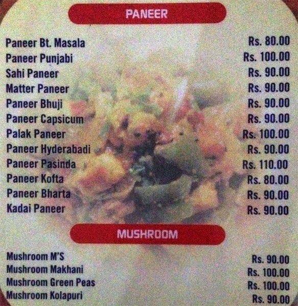 The Black Pearl menu