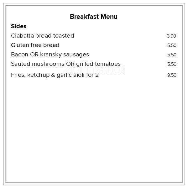 Menu at Arborio Restaurant, Cafe & Bar, New Zealand