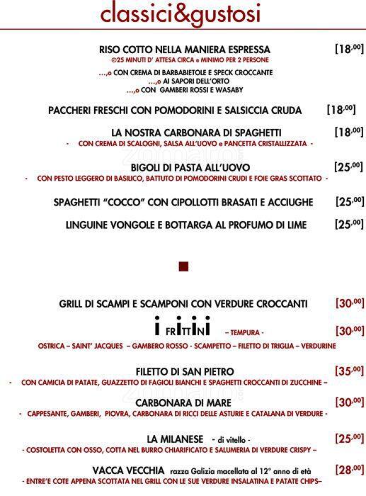 Menu di Vinalia Beninenoteca 