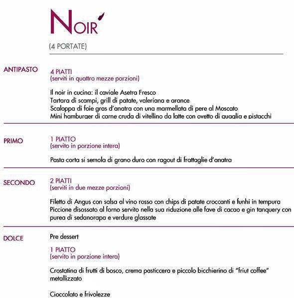 Menu di Vinalia Beninenoteca 