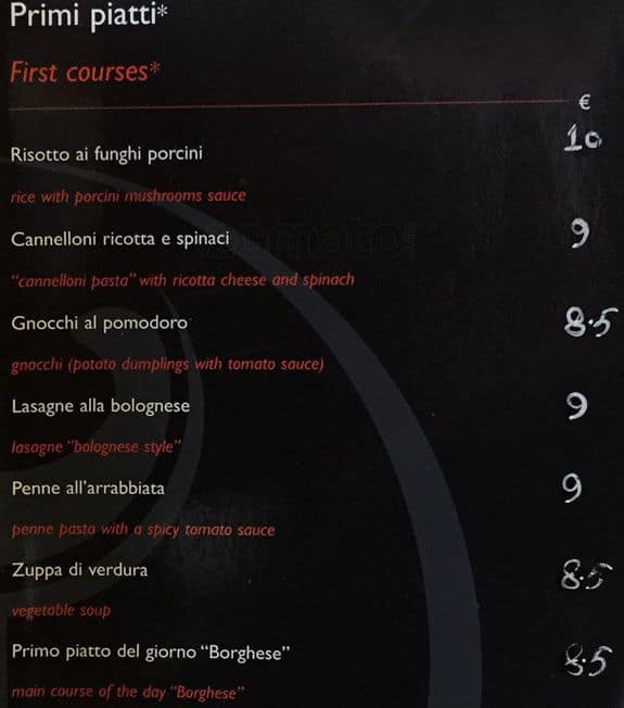 Menu di Angelucci Wine bar 