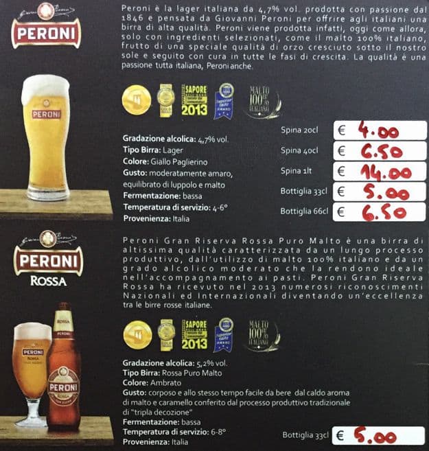 Menu di Angelucci Wine bar 