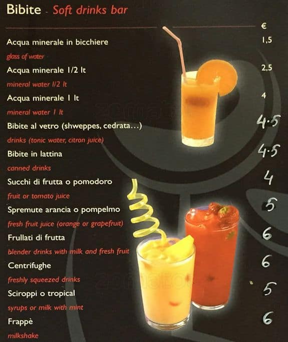 Menu di Angelucci Wine bar 