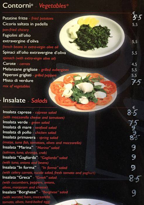 Menu di Angelucci Wine bar 