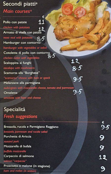 Menu di Angelucci Wine bar 