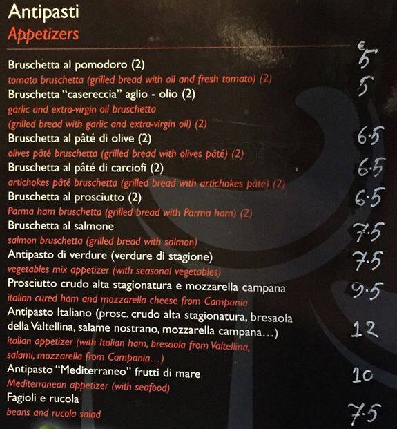 Menu di Angelucci Wine bar 