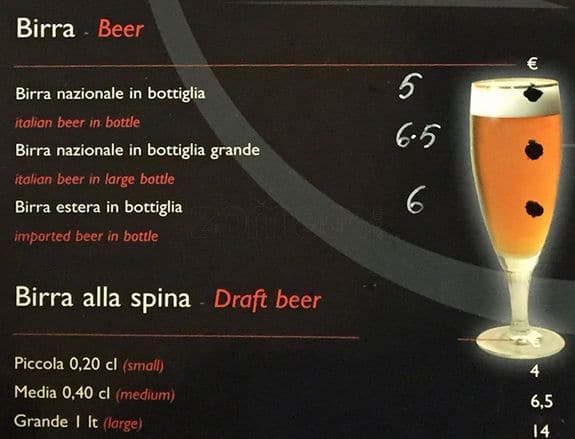 Menu di Angelucci Wine bar 