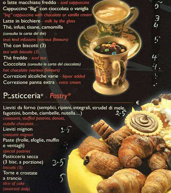 Menu di Angelucci Wine bar 