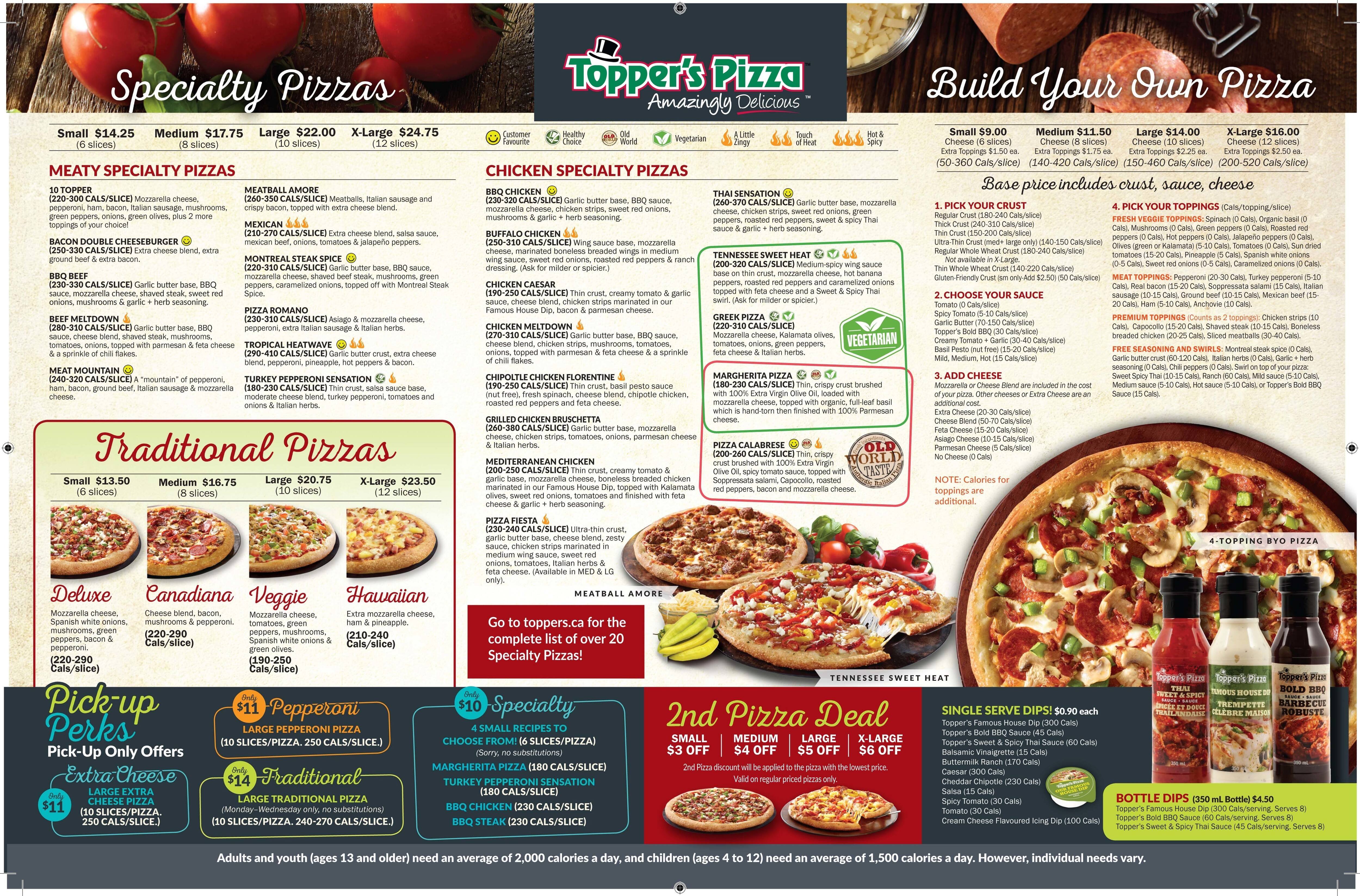 Topper S Pizza Menu Menu For Topper S Pizza Kitchener Kitchener
