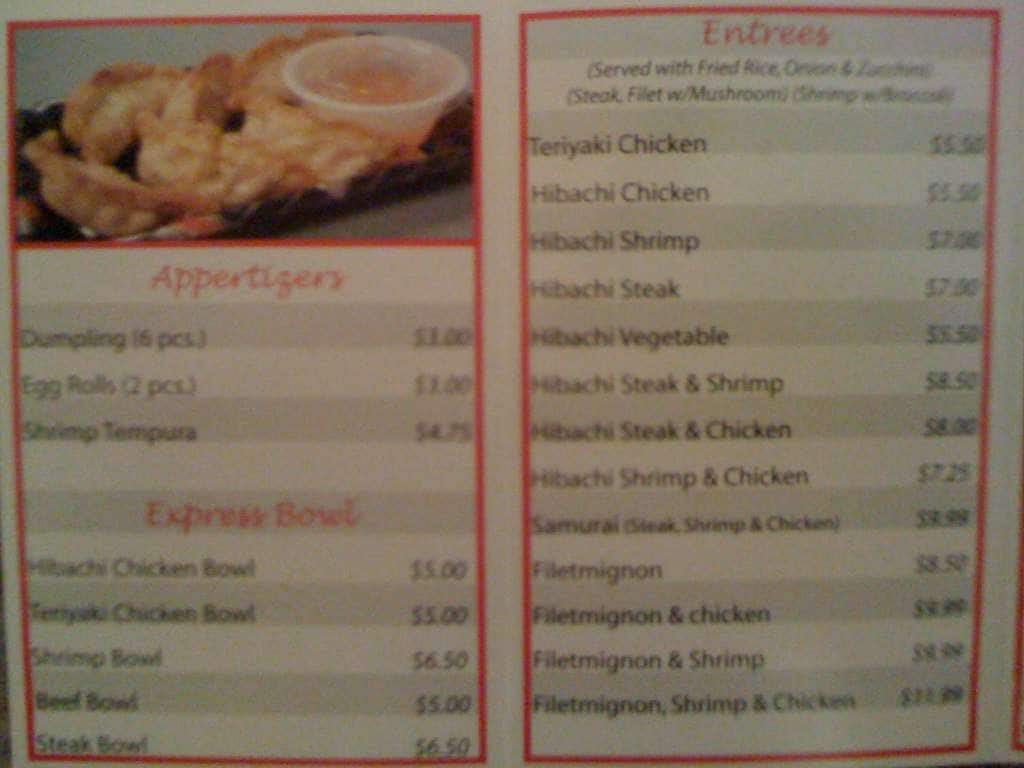 Menu At Mikoto Express Restaurant Fayetteville Walter Reed Rd