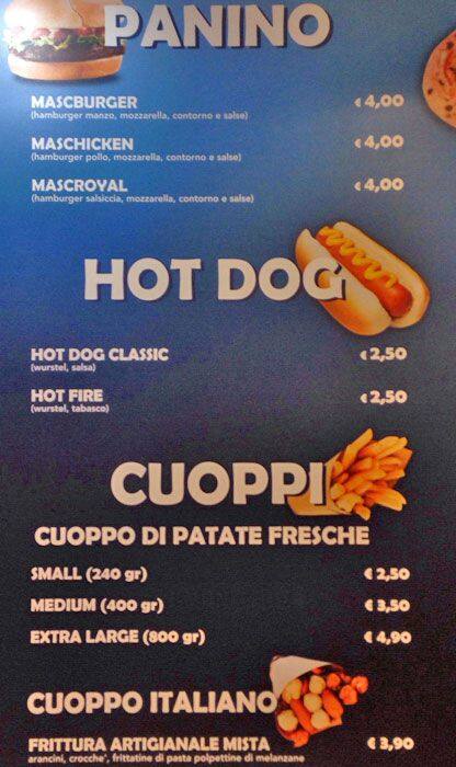 Menu di Mascolo 