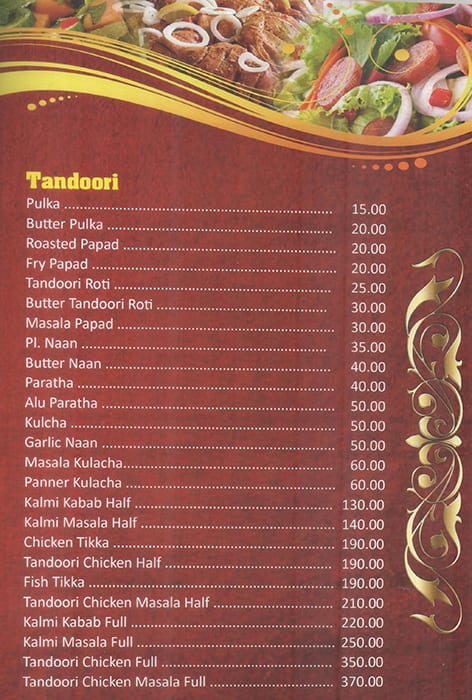 Hotel Ramachandra Multi Cusine Restaurant menu