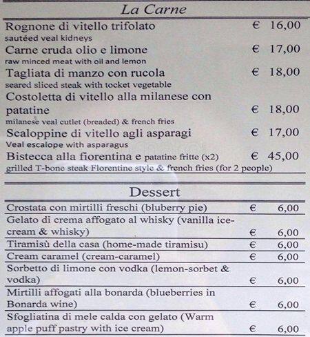 Menu di Gargantua 