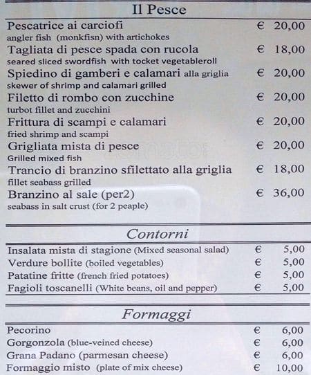 Menu di Gargantua 