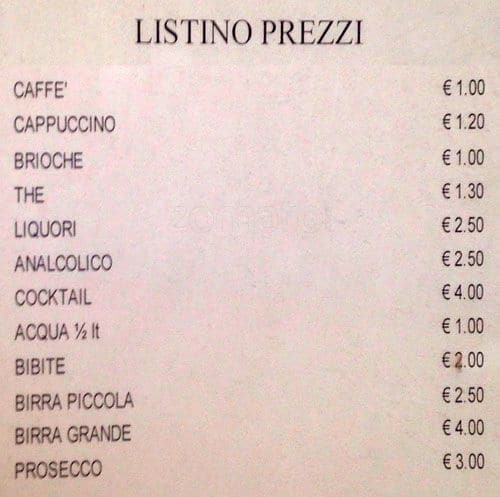 Menu di Café Galli 