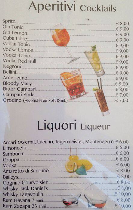 Menu di Il Grifone 