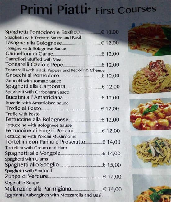 Menu di Il Grifone 