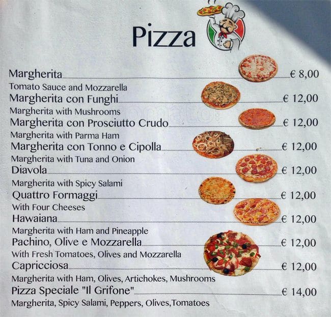 Menu di Il Grifone 
