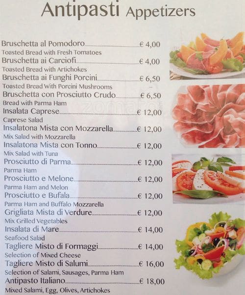 Menu di Il Grifone 