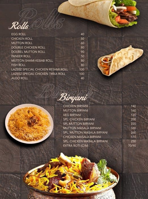Lazeez Menu, Menu for Lazeez, Patliputra Colony, Patna Zomato