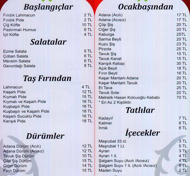 adanali hasan kolcuoglu menu menu for adanali hasan kolcuoglu atasehir merkez istanbul